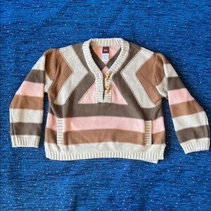 Tea collection Knit Sweater with Button Detail, Pima cotton,size 6 EUC